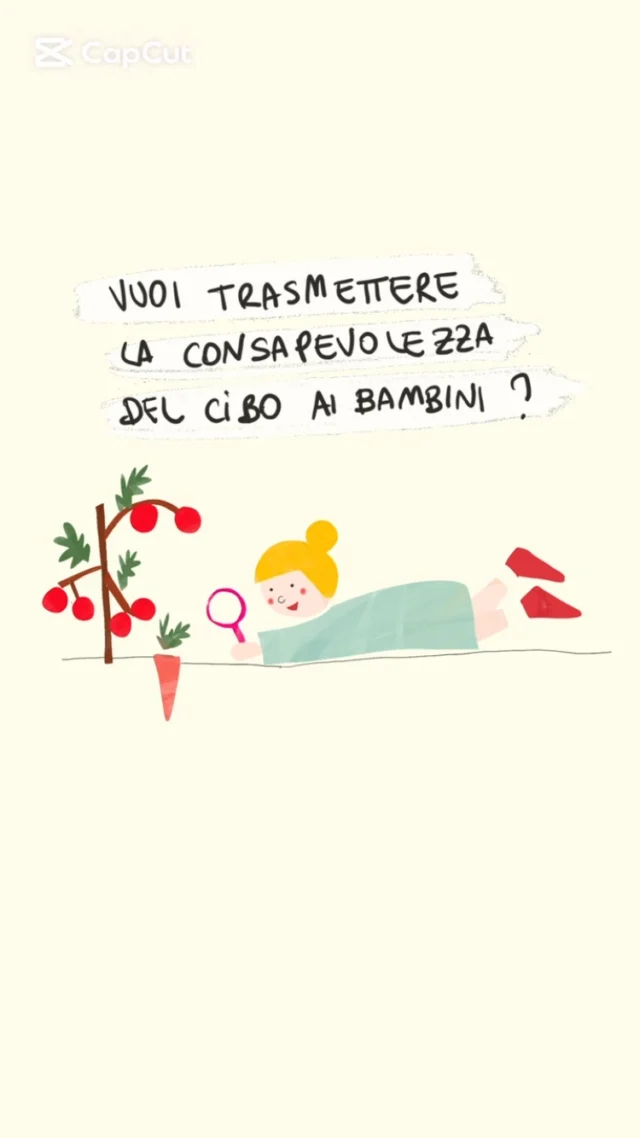 Per raccontare la consapevolezza del cibo ai bambini non servono parole ma fare le cose insieme.
Cucina, fai la spesa, vivi la natura, condividi le tue scelte facendo e non parlando.
Il cibo associato ad un’emozione è quello che più facilmente sarà ricordato. Condividete la curiosità e la scoperta, in questo i bimbi sono maestri.
Meglio ricercare il profumo di un pomodoro di stagione che la noia di parole adulte, non trovate?
#educazionealimentare #ilcibodisegnato #graficadelcibo